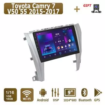 Android автомобильное радио для Toyota Camry 7 V50 55 2015-2017 мультимедийный проигрыватель головное устройство стерео GPS навигация BT WIFI 1+16 ГБ 1+16GB