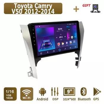 Android автомобильное радио для Toyota Camry V50 2012-2014 мультимедийный проигрыватель головное устройство стерео GPS навигация BT WIFI 1+16 ГБ 1+16GB