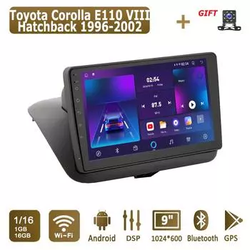 Android автомобильное радио для Toyota Corolla E110 VIII хэтчбек 1996-2002 мультимедийный проигрыватель головное устройство стерео GPS навигация BT WIFI 1+16 ГБ 1+16GB