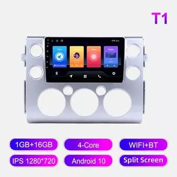 Android автомобильное радио для Toyota FJ Cruiser 2007-2013 мультимедийный проигрыватель головное устройство стерео GPS навигация BT WIFI 1+16 ГБ 1+16GB