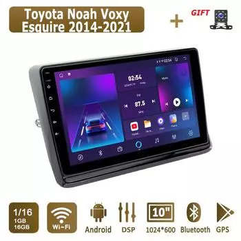 Android автомобильное радио для Toyota Noah Voxy Esquire 2014-2021 мультимедийный проигрыватель головное устройство стерео GPS навигация BT WIFI 1+16 ГБ 1+16GB