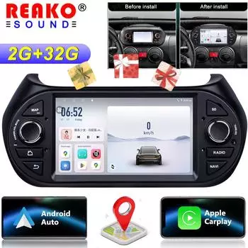 Android Car Radio 1 Din 7 дюймов для Fiat Fiorino /Citroen Nemo Mirror Link BT Music GPS Handsfree 4 core 1GB+32GB carplay