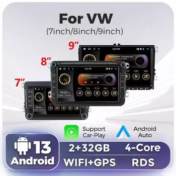 Android Car Radio 7/8/9 дюймов Мультимедиа Carplay Авто Плеер Для Volkswagen Passat b6 b7 Golf 5 6 Polo Jetta Skoda GPS WiFi RDS