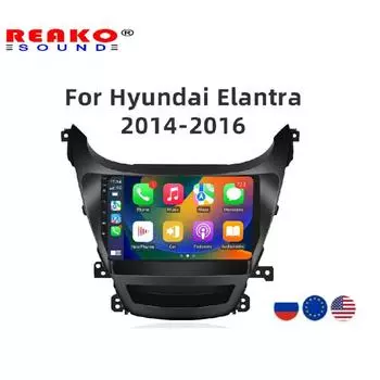 Android Car Radio 9 дюймов для Hyundai Elantra 2014-2016 2 Din сенсорный экран автомобильная стереосистема GPS беспроводной Carplay 4-core 1+32CP