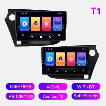 Android Car Radio для Honda Insight 2009-2014 Мультимедийный проигрыватель Головное устройство Стерео GPS Навигация BT WIFI 1+16 ГБ 1+16GB,LHD