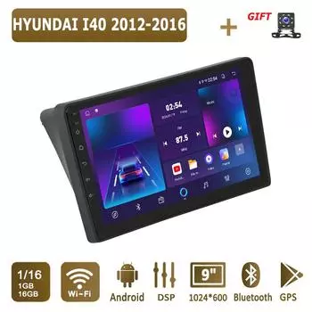 Android Car Radio для HYUNDAI I40 2012-2016 Мультимедийный проигрыватель Головное устройство Стерео GPS Навигация BT WIFI 1+16 ГБ 1+16GB