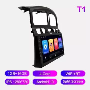 Android Car Radio для Hyundai Santa Fe 2002-2005 Мультимедийный проигрыватель Головное устройство Стерео GPS Навигация BT WIFI 1+16 ГБ 1+16GB