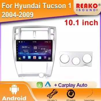 Android Car Radio для Hyundai Tucson 1 2004-2009 Мультимедиа Беспроводной Carplay Стерео Навигация Авто 2Din Экран Головное Устройство 4 core 1GB+32GB carplay
