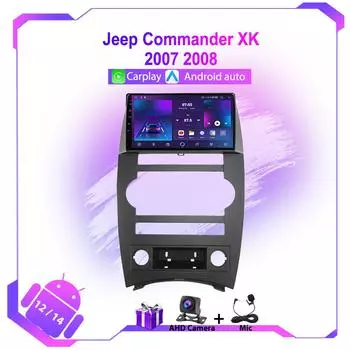 Android Car Radio для Jeep Commander XK 2007 2008 Интеллектуальный мультимедийный проигрыватель Беспроводной Carplay WIFI Навигация GPS Авторадио