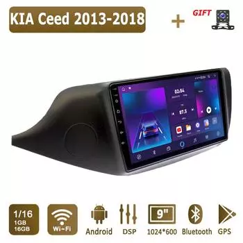 Android Car Radio для KIA Ceed 2013-2018 Мультимедийный проигрыватель Головное устройство Стерео GPS Навигация BT WIFI 1+16 ГБ 1+16GB