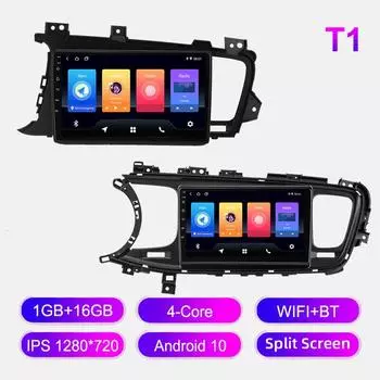 Android Car Radio для KIA Optima 2010-2013 Мультимедийный проигрыватель Головное устройство Стерео GPS Навигация BT WIFI 1+16 ГБ 1+16GB,A