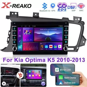Android Car Radio для Kia Optima 3 K5 TF T 2010 2011 2012 2013 Навигация GPS 4G 8-ядерный мультимедийный проигрыватель Stereo WiFi DSP 8 core 4GB+64GB