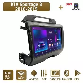 Android Car Radio для KIA Sportage 3 2010-2015 Мультимедийный проигрыватель Головное устройство Стерео GPS Навигация BT WIFI 1+16 ГБ 1+16GB