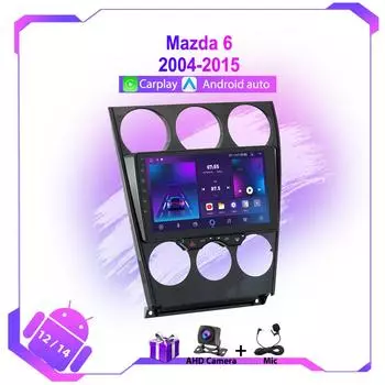 Android Car Radio для Mazda 6 2004-2015 Навигация GPS Android Auto Stereo Wifi 4G Мультимедиа Видео Плеер BT Carplay IPS Экран