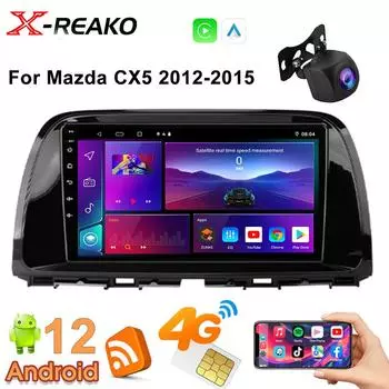 Android Car Radio для Mazda CX5 CX-5 2012 2013 2014 2015 Wireless Carplay Android Auto Stereo Multimedia Player WiFi 4G 8Core 2 Din 8 core 4GB+64GB