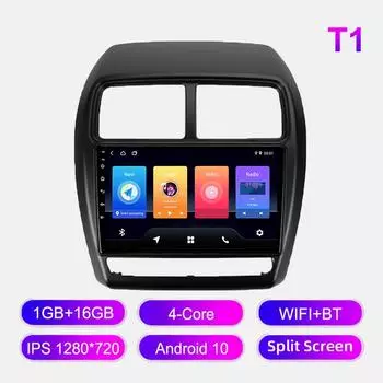 Android Car Radio для Mitsubishi ASX 1 2016-2022 Мультимедийный проигрыватель Головное устройство Стерео GPS Навигация BT WIFI 1+16 ГБ 1+16GB