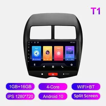 Android Car Radio для Mitsubishi ASX 1 2010-2016 Мультимедийный проигрыватель Головное устройство Стерео GPS Навигация BT WIFI 1+16 ГБ 1+16GB