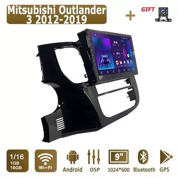 Android Car Radio для Mitsubishi Outlander 3 2012-2019 Мультимедийный проигрыватель Головное устройство Стерео GPS Навигация BT WIFI 1+16 ГБ 1+16GB,A
