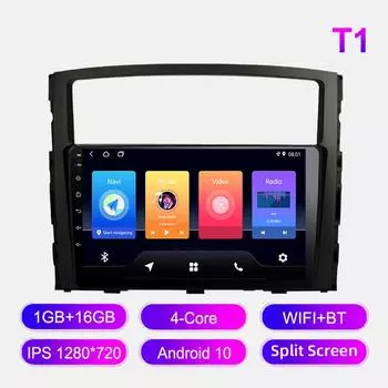 Android Car Radio для Mitsubishi Pajero 2006-2014 Мультимедийный проигрыватель Головное устройство Стерео GPS Навигация BT WIFI 1+16 ГБ 1+16GB,A