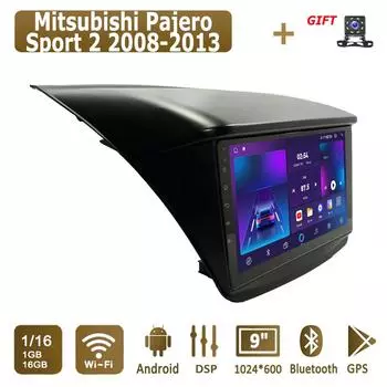 Android Car Radio для Mitsubishi Pajero Sport 2 2008-2013 Мультимедийный проигрыватель Головное устройство Стерео GPS Навигация BT WIFI 1+16 ГБ 1+16GB