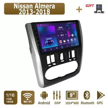 Android Car Radio для Nissan Almera 2013-2018 Мультимедийный проигрыватель Головное устройство Стерео GPS Навигация BT WIFI 1+16 ГБ 1+16GB