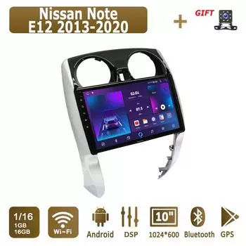 Android Car Radio для Nissan Note E12 2013-2020 Мультимедийный проигрыватель Головное устройство Стерео GPS Навигация BT WIFI 1+16 ГБ 1+16GB