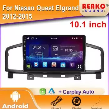 Android Car Radio для Nissan Quest Elgrand 2012-2015 Видео Мультимедиа Bluetooth Плеер Навигация 4G GPS Carplay стерео 4 core 1GB+32GB carplay