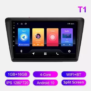 Android Car Radio для Skoda Rapid NH3 NH1 2012-2020 Мультимедийный проигрыватель Головное устройство Стерео GPS Навигация BT WIFI 1+16 ГБ 1+16GB