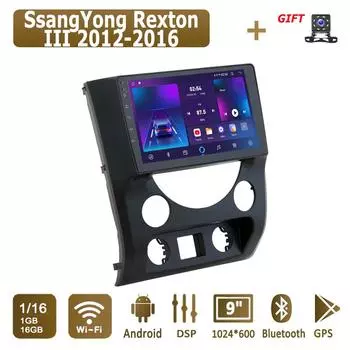 Android Car Radio для SsangYong Rexton III 2012-2016 Мультимедийный проигрыватель Головное устройство Стерео GPS Навигация BT WIFI 1+16 ГБ 1+16GB