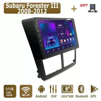 Android Car Radio для Subaru Forester III 2008-2012 Мультимедийный проигрыватель Головное устройство Стерео GPS Навигация BT WIFI 1+16 ГБ 1+16GB