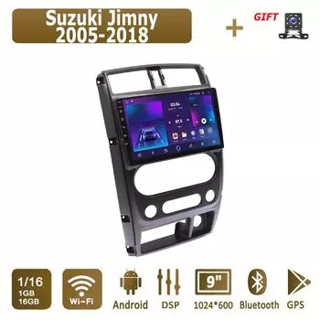 Android Car Radio для Suzuki Jimny 2005-2018 Мультимедийный проигрыватель Головное устройство Стерео GPS Навигация BT WIFI 1+16 ГБ 1+16GB