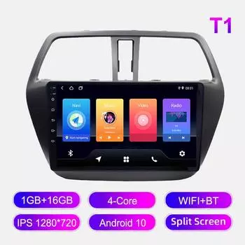 Android Car Radio для Suzuki SX4 2014-2021 Мультимедийный проигрыватель Головное устройство Стерео GPS Навигация BT WIFI 1+16 ГБ 1+16GB