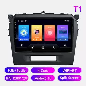 Android Car Radio для Suzuki Vitara 2015-2022 Мультимедийный проигрыватель Головное устройство Стерео GPS Навигация BT WIFI 1+16 ГБ 1+16GB