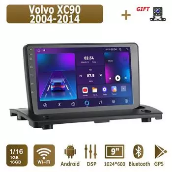 Android Car Radio для Volvo XC90 2004-2014 Мультимедийный проигрыватель Головное устройство Стерео GPS Навигация BT WIFI 1+16 ГБ 1+16GB