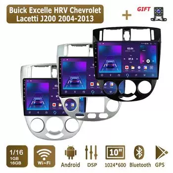 Android Car Radio For 10 Buick Excelle HRV Chevrolet 2004-2013 Мультимедийный проигрыватель Головное устройство Стерео GPS Навигация BT WIFI 1+16 ГБ 1+16GB,C