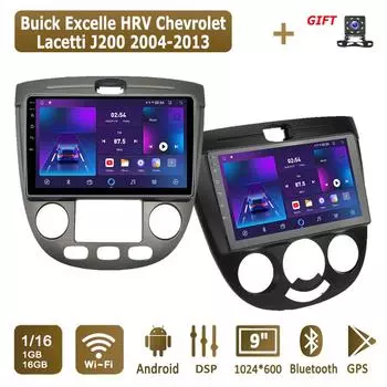 Android Car Radio For 9 Buick Excelle HRV Chevrolet 2004-2013 Мультимедийный проигрыватель Головное устройство Стерео GPS Навигация BT WIFI 1+16 ГБ 1+16GB,A
