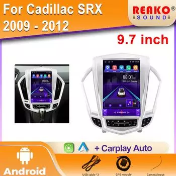 Android Car Radio For Cadillac SRX 2009 - 2012 Навигация DVD-плеер Автомобильное видео GPS Стереосистемы DSP MP3 Аудио CD WIFI GPS IPS BT 4 core 2GB+32GB carplay