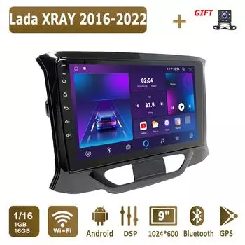 Android Car Radio For Lada XRAY 2016-2022 Мультимедийный проигрыватель Головное устройство Стерео GPS Навигация BT WIFI 1+16 ГБ 1+16GB