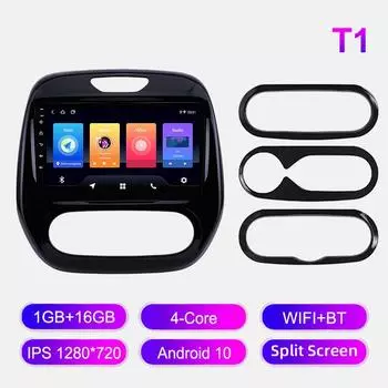 Android Car Radio For Renault Captur Clio 2011-2018 Мультимедийный проигрыватель Головное устройство Стерео GPS Навигация BT WIFI 1+16 ГБ 1+16GB