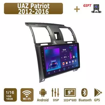 Android Car Radio For UAZ Patriot 2012-2016 Мультимедийный Плеер Головное Устройство Стерео GPS Навигация BT WIFI 1+16 ГБ 1+16GB