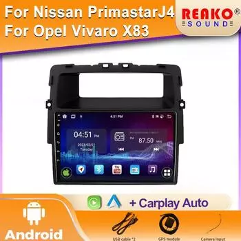 Android Car Video 2di для Nissan Primastar J4 для Opel Vivaro X83 для Renault Trafic 2 стерео радио плеер навигация Carplay BT 4 core 1GB+32GB carplay