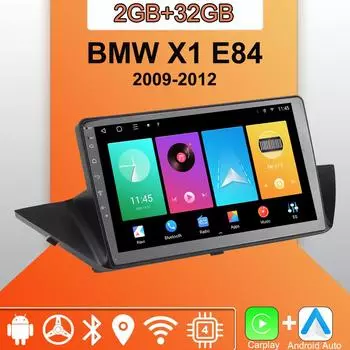 Android Carplay автомобильное радио для BMW X1 E84 2009-2012 мультимедийный проигрыватель головное устройство стерео GPS навигация BT WIFI 2+32 ГБ 1+16GB