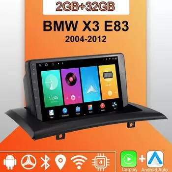 Android Carplay автомобильное радио для BMW X3 E83 2004-2012 мультимедийный проигрыватель головное устройство стерео GPS навигация BT WIFI 2+32 ГБ 1+16GB