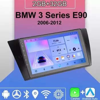 Android Carplay автомобильное радио для BMW 3 серии E90 2006-2012 мультимедийный проигрыватель головное устройство стерео GPS навигация BT WIFI 2+32 ГБ 1+16GB