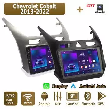 Android Carplay автомобильное радио для Chevrolet Cobalt 2013-2022 мультимедийный проигрыватель головное устройство стерео GPS навигация BT WIFI 2+32 ГБ 1+16GB
