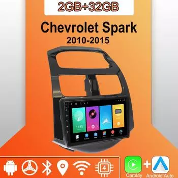 Android Carplay автомобильное радио для Chevrolet Spark 2010-2015 мультимедийный проигрыватель головное устройство стерео GPS навигация BT WIFI 2+32 ГБ 1+16GB,A