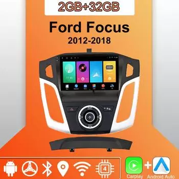 Android Carplay автомобильное радио для Ford Focus 2012-2018 мультимедийный проигрыватель головное устройство стерео GPS навигация BT WIFI 2+32 ГБ 1+16GB