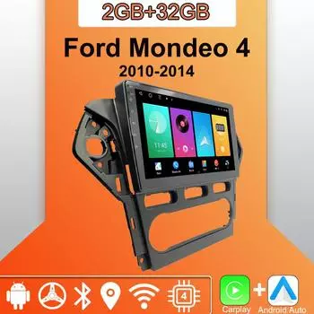 Android Carplay автомобильное радио для Ford Mondeo 4 2010-2014 мультимедийный проигрыватель головное устройство стерео GPS навигация BT WIFI 2+32 ГБ 1+16GB