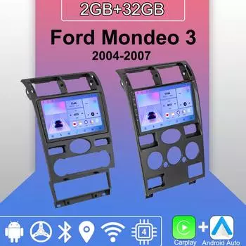 Android Carplay автомобильное радио для Ford Mondeo 3 2004-2007 мультимедийный проигрыватель головное устройство стерео GPS навигация BT WIFI 2+32 ГБ 1+16GB,A