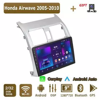 Android Carplay автомобильное радио для Honda Airwave 2005-2010 мультимедийный проигрыватель головное устройство стерео GPS навигация BT WIFI 2+32 ГБ 1+16GB